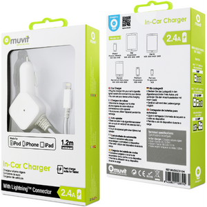 Muvit Autolader Apple 2,4A - Fooniq.nl