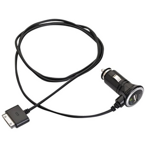 Muvit Autolader Apple 30 Pins + Extra USB 2,1A - Fooniq.nl