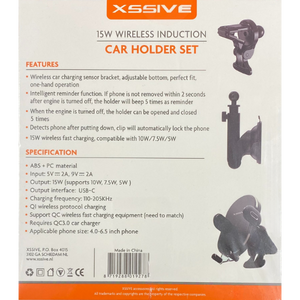 XSSIVE C24W Telefoonhouder Auto Draadloze Oplader - Fooniq.nl