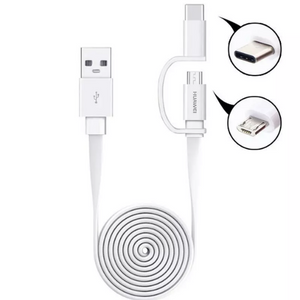 Huawei Kabel 2-in-1 Micro-USB & Type-C 1.5M Wit - Fooniq.nl