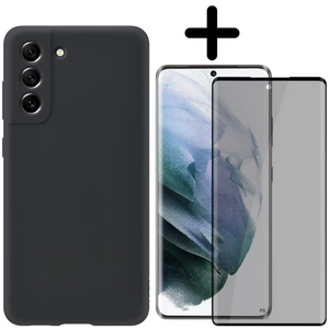 Samsung Galaxy S21 Hoesje TPU Zwart - Fooniq.nl