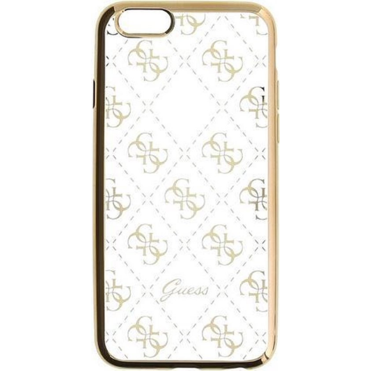 Guess Hoesje Apple iPhone 5/5C/5S/SE 2016 Transparant Goud - Fooniq.nl