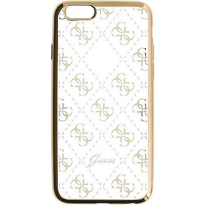 Guess Hoesje Apple iPhone 5/5C/5S/SE 2016 Transparant Goud - Fooniq.nl