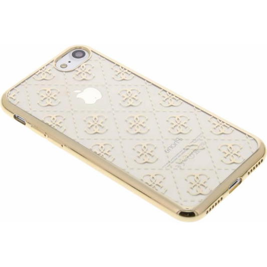 Guess Hoesje Apple iPhone 7/8/(2020/2022) Transparant Goud - Fooniq.nl