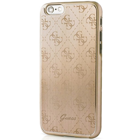 Guess Hard Hoesje Apple iPhone 6/6S Aluminium Gold - Fooniq.nl