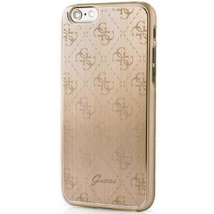 Guess Hard Hoesje Apple iPhone 6/6S Aluminium Gold - Fooniq.nl