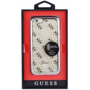 Guess Hoesje Apple iPhone 6/6S Transparant Zilver - Fooniq.nl