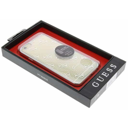 Guess Hoesje Apple iPhone 6/6S Transparant Zilver - Fooniq.nl