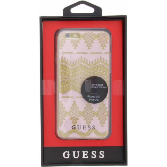Guess Hoesje Apple iPhone 6/6S Tribal Beige - Fooniq.nl
