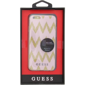 Guess Hoesje Apple iPhone 6/6S Chevron Beige - Fooniq.nl