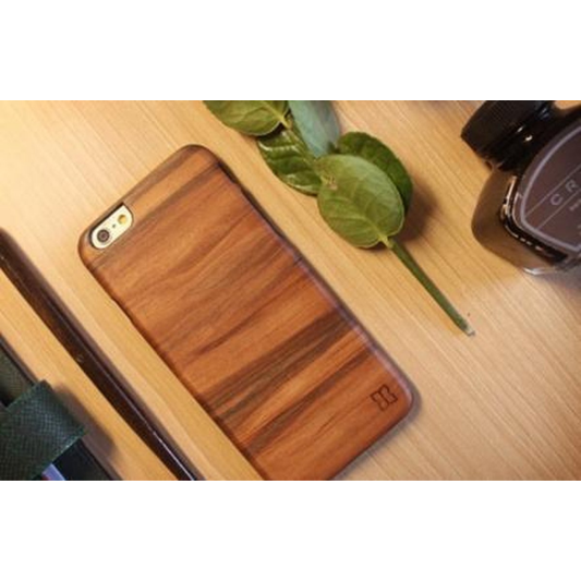 MAN&amp;WOOD Hoesje Apple iPhone 6/6S Hout Bruin - Fooniq.nl