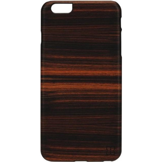 MAN&amp;WOOD Hoesje Apple iPhone 6 Plus/6S Plus Hout Zwart Ebony - Fooniq.nl