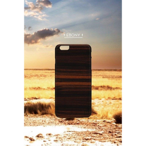 MAN&WOOD Hoesje Apple iPhone 6 Plus/6S Plus Hout Zwart Ebony - Fooniq.nl