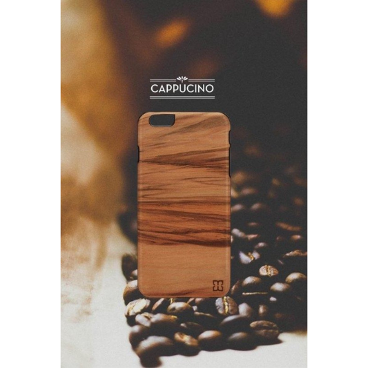MAN&amp;WOOD Hoesje Apple iPhone 6 Plus/6S Plus Hout Bruin Cappuccino - Fooniq.nl