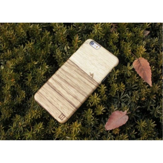 MAN&amp;WOOD Hoesje Apple iPhone 6 Plus/6S Plus Hout Bruin Terra - Fooniq.nl