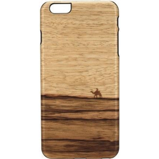 MAN&amp;WOOD Hoesje Apple iPhone 6 Plus/6S Plus Hout Bruin Terra - Fooniq.nl