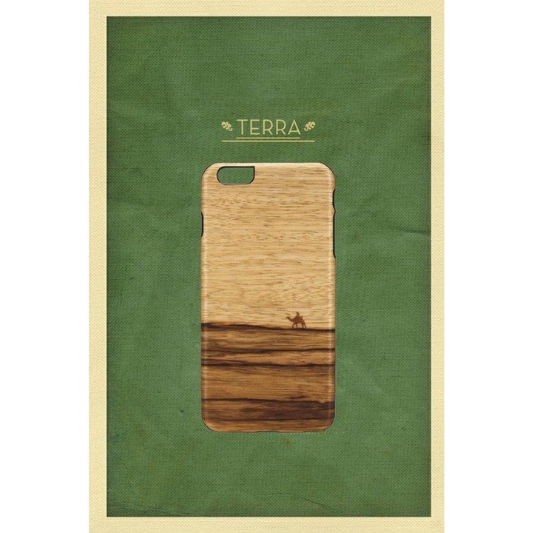 MAN&amp;WOOD Hoesje Apple iPhone 6 Plus/6S Plus Hout Bruin Terra - Fooniq.nl
