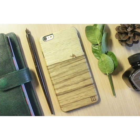 MAN&amp;WOOD Hoesje Apple iPhone 6 Plus/6S Plus Hout Bruin Terra - Fooniq.nl