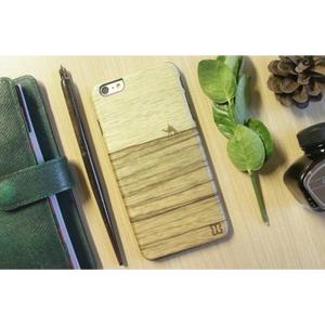 MAN&WOOD Hoesje Apple iPhone 6 Plus/6S Plus Hout Bruin Terra - Fooniq.nl