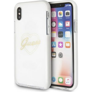 Guess Hoesje Apple iPhone X/XS Transparant Goud - Fooniq.nl