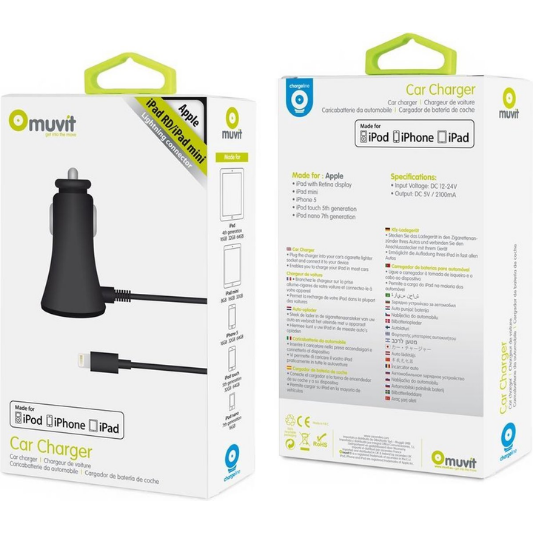 Muvit Autolader Apple 2,1A - Fooniq.nl