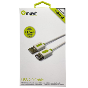 Muvit Verlengsnoer USB 1,5M - Fooniq.nl