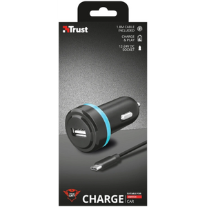Trust Autolader USB + USB-C Kabel 1,8M - Fooniq.nl