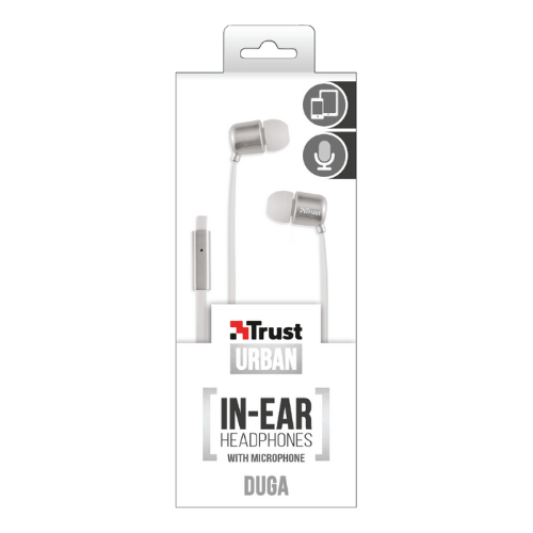 Trust Oordopjes 3.5mm Zilver - Fooniq.nl