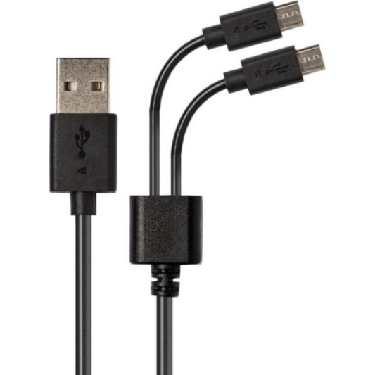 Azuri Kabel 2in1 Micro-USB 1M Zwart - Fooniq.nl