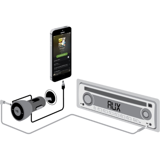 Griffin Autolader Apple + AUX 2,4A - Fooniq.nl