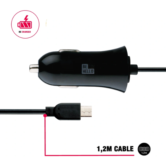 BeHello Autolader Micro-USB 1A - Fooniq.nl
