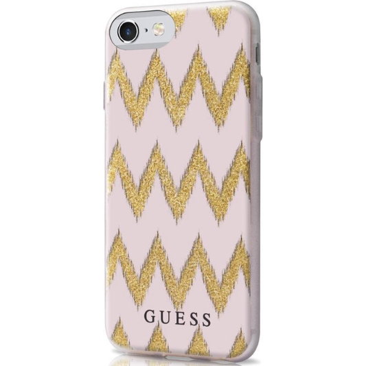 Guess Hoesje Apple iPhone 7/8/SE(2020/2022) Goud Roze - Fooniq.nl