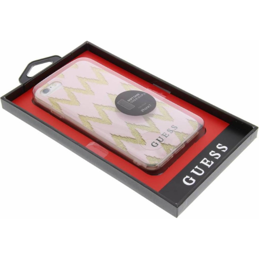 Guess Hoesje Apple iPhone 7/8/SE(2020/2022) Goud Roze - Fooniq.nl