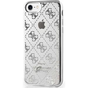 Guess Hoesje Apple iPhone 7/8/(2020/2022) Transparant Zilver - Fooniq.nl