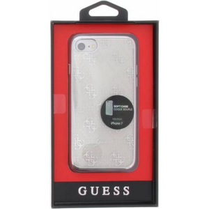 Guess Hoesje Apple iPhone 7/8/(2020/2022) Transparant Zilver - Fooniq.nl