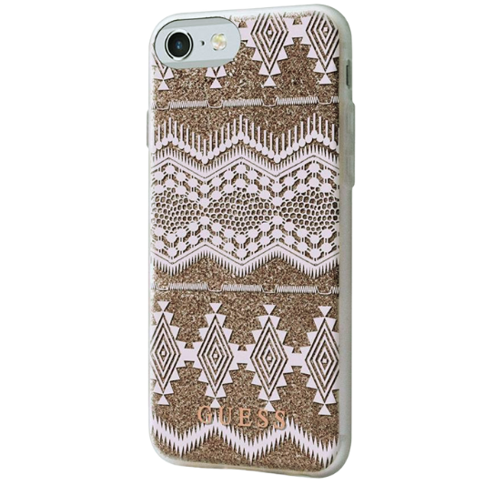 Guess Hoesje Apple iPhone 6/6S/7/8/SE(2020/2022) Goud Roze - Fooniq.nl