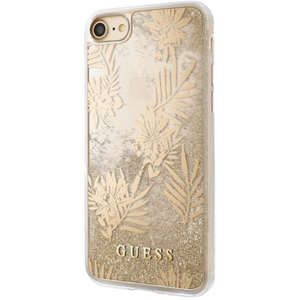 Guess Hoesje Apple iPhone 6/6S/7/8/SE(2020/2022) Glitter Goud - Fooniq.nl