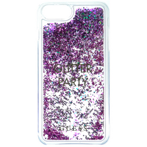 Guess Hoesje Apple iPhone 6/6S/7/8/SE(2020/2022) Glitter Paars - Fooniq.nl