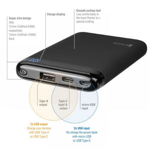 4smarts Power Bank 6000 mAh Zwart - Fooniq.nl