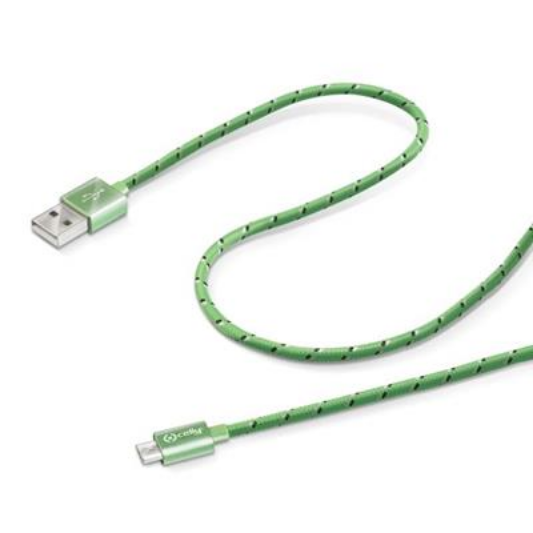 Celly Kabel Micro-USB 2.1A Groen - Fooniq.nl