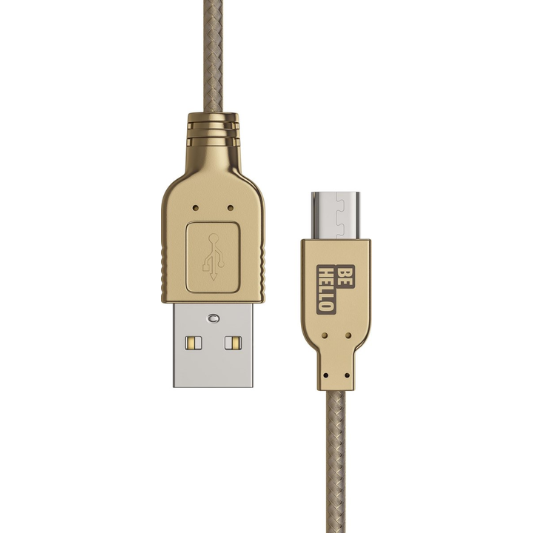 BeHello Kabel Micro-USB 1M Goud - Fooniq.nl