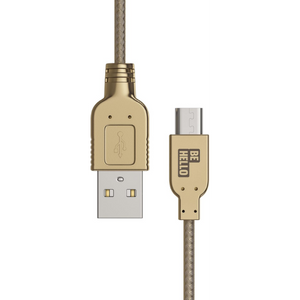 BeHello Kabel Micro-USB 1M Goud - Fooniq.nl