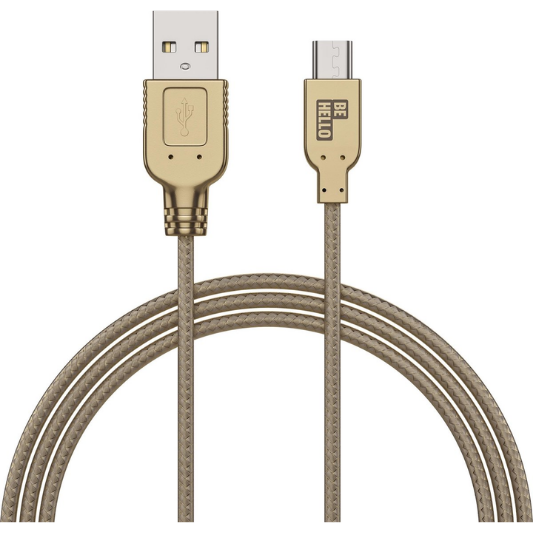 BeHello Kabel Micro-USB 1M Goud - Fooniq.nl