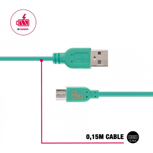 BeHello Kabel Micro-USB 2.1A Groen - Fooniq.nl