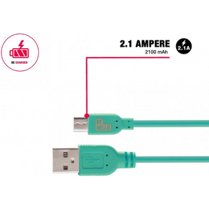BeHello Kabel Micro-USB 2.1A Groen - Fooniq.nl