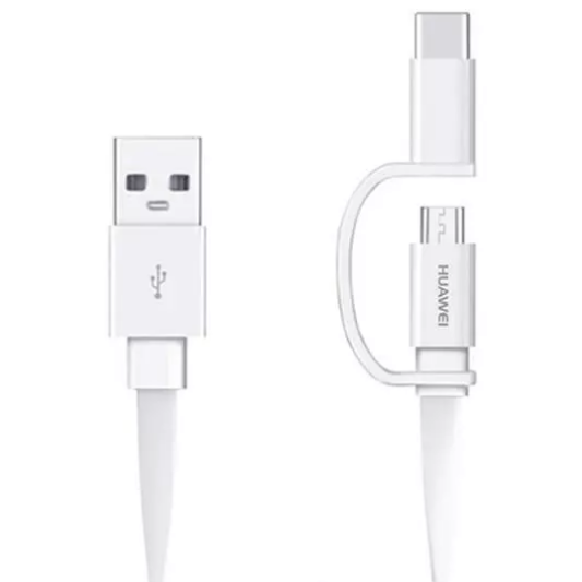 Huawei Kabel 2-in-1 Type-C &amp; Micro-USB 1.5M Wit - Fooniq.nl
