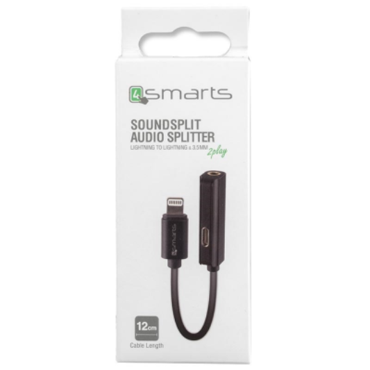 4smarts Splitter Lightning &amp; 3.5mm AUX - Fooniq.nl