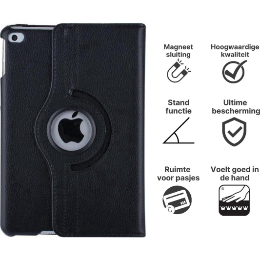 Apple iPad 1 Boekhoesje 360° Draaibaar Zwart - Fooniq.nl