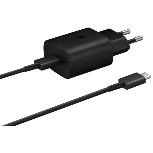 Samsung Adapter USB-C 25W + Kabel USB-C Zwart - Fooniq.nl