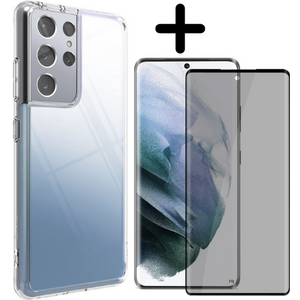 Samsung Galaxy S21 Ultra Hoesje TPU Zwart - Fooniq.nl